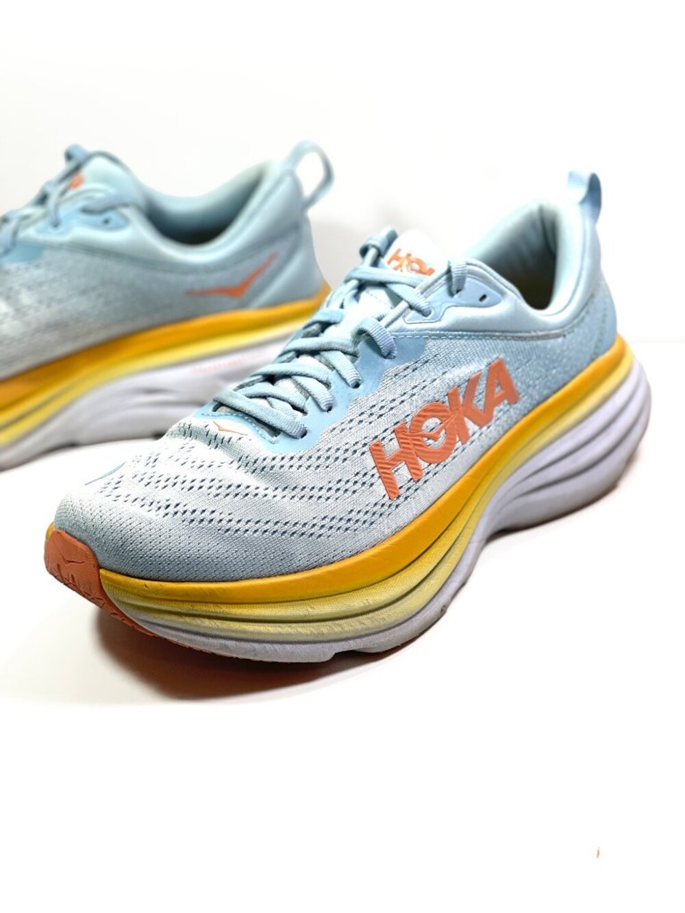 HOKA One One Biondi Light Blue 9.5 D Wide 1127954